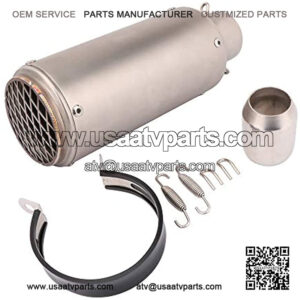 Motorcycle Slip On Exhaust Universal 1.5-2" Inlet Exhaust Pipe With Removable DB Killer For Pit Dirt Bike Scooter ATV Street Bike - 38-51mm