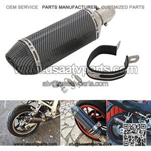 Motorcycle Exhaust Slip on Exhaust 1.5-2" Inlet and Pipe with Removable DB Killer Universal for Street Bike Scooter ATV Dirt Bike