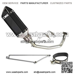 Exhaust System Pipe Header Muffler For GY6 engine 125cc 150cc Scooter Moped ATV (310mm Single outlet)