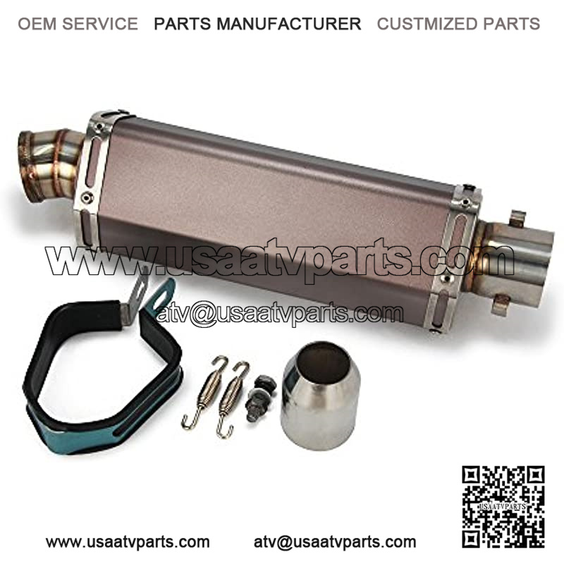 Universal Stainless Steel hexagon 38-51MM Exhaust Muffler Pipe Scooter Motorcycle ATV Dirt Pit Bike