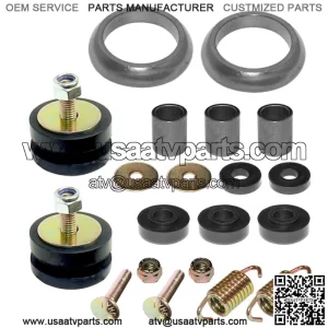 Exhaust Muffler Silencer Kit for Polaris Sportsman 800 6X6 EFI 09-14 W/Donuts (For: Polaris Sportsman 800)