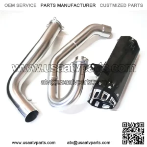 Black G2 Full System Exhat Pipe Yamaha 700 2015+ (For: More than one vehicle)