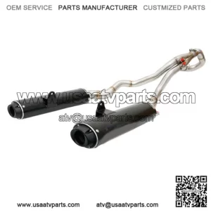 BLACK Exhat Yamaha 700 (15-22) EVO R ATV Full Dual System