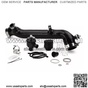 Black Silicone Charge Tube W BOV Polaris RZR Turbo R, XPT, XP4, Turbo S, Pro