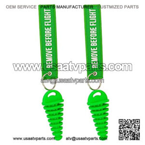 0.6"-1.5" Wash Plugs, Mufflers Exhaust Silencer Motorcycle Dirt Bike 2 Stroke w/Streamer Remove Before Start Engine ATV Quad Rubber Exhaust Pipe Plugs (Green)