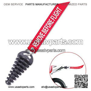 0.6"-1.5" Mufflers Exhaust Wash Plug, Black Exhaust Silencer Motorcycle Dirt Bike 2 Stroke w/Streamer Remove Before Start Engine ATV Quad Rubber Exhaust Pipe Plug