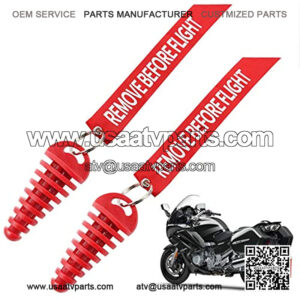 Exhaust Wash Plug, 0.6"-1.5" Motorcycle Bike Wash Plug,Motorcycle Dirt Bike 2 Stroke with Streamer ATV Quad Rubber Exhaust Silencer (Red)