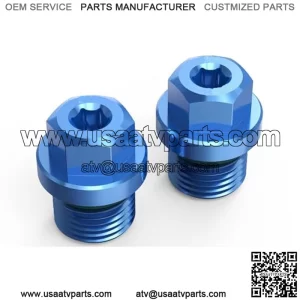 Magnetic Front Differential Fill and Drain Plug with O Ring Kit Compatible with Polaris General 1000 2016-2020, Drain Plug Compatible with Polaris RZR XP 900 Ranger 1000 Sportsman, Blue