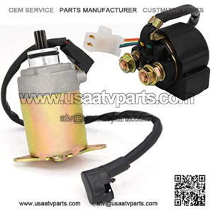 Starter Solenoid Relay + Starter Motor for 4-Stroke GY6 Engine 50cc 150cc 200cc 250cc ATV Dirt Bikes Scooters Go Kart Compatible with Taotao SUNL Coolster Baja Roketa 4 Wheelers Moped by BOOTOP