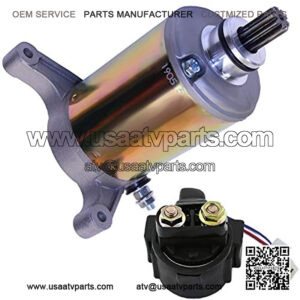 Starter and Relay Solenoid for YAMAHA ATV Warrior 350 YFM350X 1987-2000 2001 2002 2003 2004 YFM-350 348cc