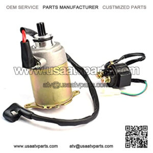 Starter Relay Solenoid Starter Motor for GY6 4-Stroke 50cc 150cc 200cc 250cc Scooter ATV Moped Go Karts 4 Wheelers Dirt Bikes Buggys Compatible with Tao tao SUNL Coolster Baja Roketa