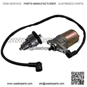 Starter Motor and Drive Bendix for GY6 47cc 49cc 50cc Scooter Moped for Atv Go Karts for Sunl for Roketa for Tank for Jcl