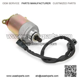 Motorcycle Starter Motor 9Teeth Steel Alloy Electric Starter Motor Copper Wire Replacement for GY6 125cc 150cc Quad Atv Bike Moped Scooter