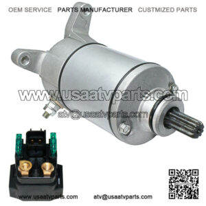 Starter & Relay Solenoid for Suzuki LTZ250 LT-Z250 Quadsport 2004-2009 Atv