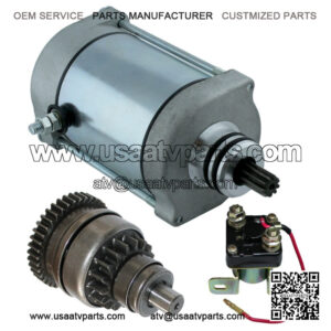 Starter Drive & Relay Solenoid for Polaris Sportsman 600 2003 2004 Atv New