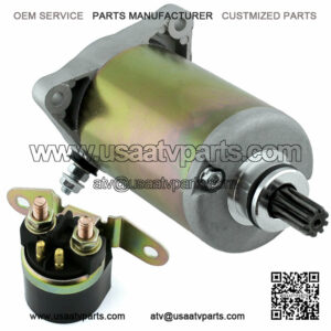 Starter & Solenoid Relay for Suzuki LT300E Quadrunner LT 300 E 1987 88 1989 ATV