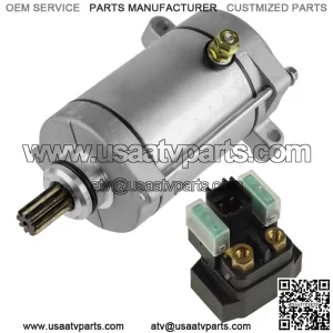 12V Starter and Relay Solenoid for Yamaha Rhino 450 YXR450F Hunter SE 2007-2009