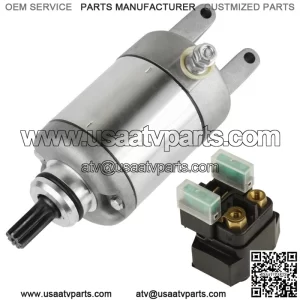 Starter with Relay Solenoid For Yamaha FZ6 FZ-6 FZS6 2004 2005 2006-2009