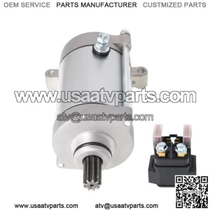 Starter & Relay Solenoid for Yamaha Rhino 660 YXR660 2004 2005 2006