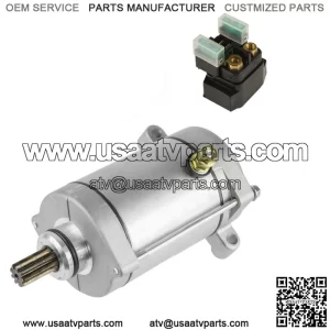 Starter & Relay Solenoid for Yamaha Rhino 660 YXR660 2004 2005 2006 Atv New (Fits: Yamaha Rhino 660)