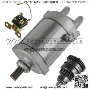 Starter & Drive for Polaris Xpedition 425 425Cc Engine 2000-2002 Relay Solenoid (For: Polaris)