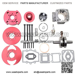 47mm Complete Cylinder Head 65mm Valves with A7TC Spark Plug Replacement for CRF70 TRX70 XR70 Dirt Pit Bike ATV 4 Wheeler Quad 70cc Engine