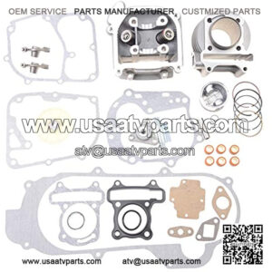 52.4mm Big Bore Cylinder Head 66mm Valves Replacement for 4 Stroke 110cc ATV 4 Wheeler Go Kart Scooter Dirt Pit Bike