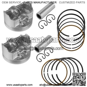 2x Cylinder Piston Ring Kit for Kawasaki Brute Force KVF750 4X4I EPS 2012 - 2014