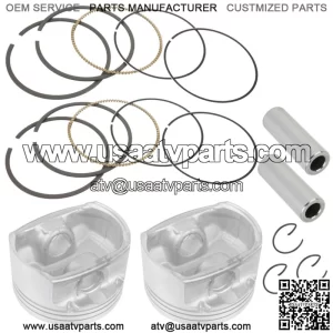 2 Cast Aluminium Cylinder Piston Kit for Polaris Sportsman 800 EFI 2005-2014 (For: Polaris Sportsman 800)