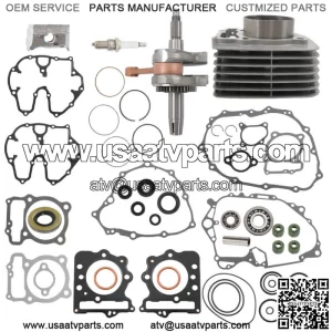For 1999-2004 Honda 400EX 400X Crank Rod Motor Rebuild Repair Kit Piston Gaskets