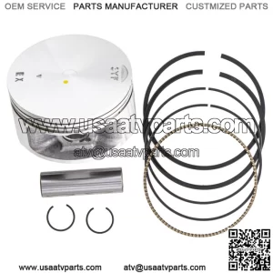 Stock Piston Kit for Yamaha Rhino Raptor Grizzly 660 YFM660R YFM660F 2001-2008 (Fits: Yamaha Rhino 660)