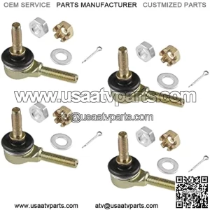 Two Sets Of Tie Rod End Kit Compatible with Kawasaki Kvf400A Kvf400C Prairie 400 4X4 1997 1998 1999 2000