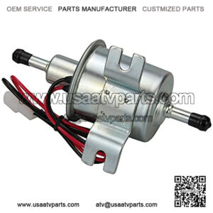 Electric Fuel Pump 12v Universal Transfer Inline Low Pressure Gas Gasoline Fuel Pump for Carburetor Lawnmower 4-7 PSI ATV HEP-02A