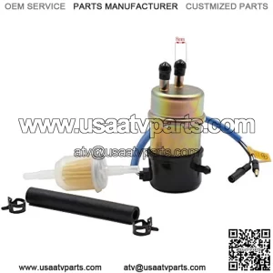 Electric Fuel Pump 12v Kawasaki Mule Fuel Pump 49040-1055 KAF620 3000 3010 3020 2520 2500 2510 1000(8mm In/Outlet)