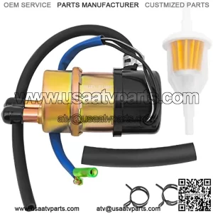 Electric Fuel Pump 49040-1055 for 12V Kawasaki Mule Fuel Pump KAF620 2500 2510 2520 3000 3010 3010 4X4 3020 Mule 1000 (8mm In/Outlet)