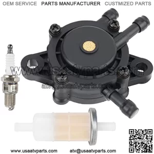 49040-2075 Fuel Pump Kit for 2007-2014 Kawasaki Prior Mule 600 610 4X4 KAF400 KAF400-B1 KAF400B6F KAF400B7F KAF400-A1 KAF400-C1 KAF400A6F for 49040-7001with Fuel Filter Spark Plug Kit