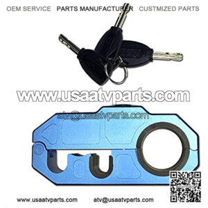 CPC Racing Anti-Theft Grip/Handlebar Lock, 120db Alarm for Motorcycles, Cars, ATV's, UTV's, Side by Side's, Snowmobiles, Scooters, Mopeds, Bicycles and More (Blue)