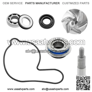 Water Pump Impeller Bearing Seal Shaft Kit for Honda TRX450R 2004 2005 2006-2009