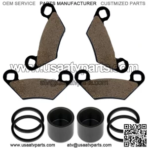 2 Rear Brake Caliper Piston W/Pads For Polaris Sportsman X2 550 2010 2011-2014