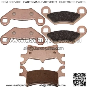 for Polaris Sportsman 800 EFI 2005-2009 Sintered Front & Rear Brake Pads (For: Polaris Sportsman 800)