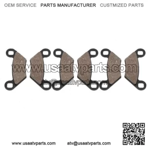 Front + Rear Organic Brake Pads 2012 Polaris Sportsman 550 EPS Orange nn (For: Polaris)