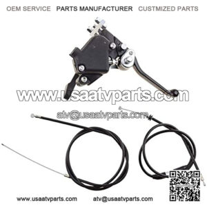 7/8" 22mm Thumb Throttle with Dual Brake Lever with Throttle Cable and Brake Cable Replacement for 2 Stroke 43cc 47cc 49cc 50cc Taotao Mini ATV 4 Wheeler Quad Go Kart