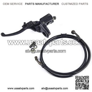 Brake Master Cylinder Brake Lever Handle with Cable Replacement for 50cc 70cc 90cc 110cc 125cc 150cc Chinese ATV Quad