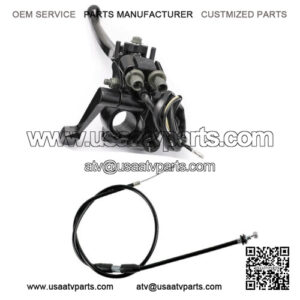 ATV Quad 7/8'' 22mm Thumb Throttle Accelerator Front Brake Lever+Throttle Cable