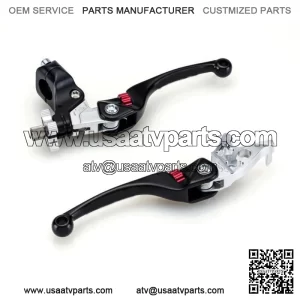 Black F4 Quad Clutch + Brake Lever Pair Pack For Honda TRX250R 1987-1989