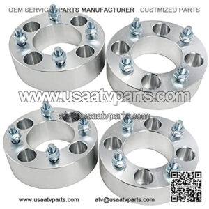 4pcs 2" 4/137 4x137 ATV Wheel Spacers for Bombardier Outlander Commander Kawasaki Bayou UTV (Silver)