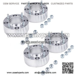 ATV 4x110 Wheel Spacers 2 Inches with 10x1.25 Studs, Compatible with Polaris Kawasaki Yamaha Rhino Grizzly Suzuki, 4pcs