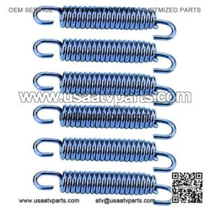 Exhaust Pipe Hooks,6pcs Stainless Steel Exhaust Pipe Spring Hooks for Motorcycle Scooter ATV(Blue)