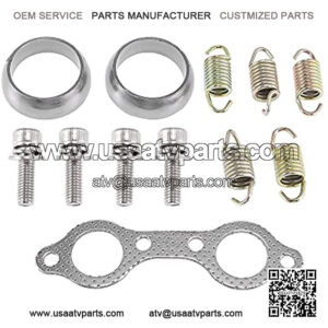 ATV Exhaust Pipe Manifold Gasket and Spring Bolts Rebuild Kit for Polaris Sportsman 600 700 3610047 5811511