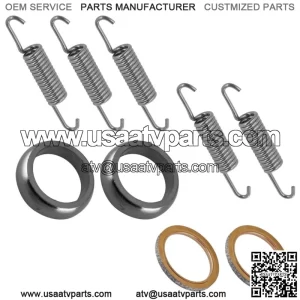 Exhaust Pipe Muffler Gaskets w/Spring for Yamaha 3YF-14613-01-00 3B4-14714-00-00